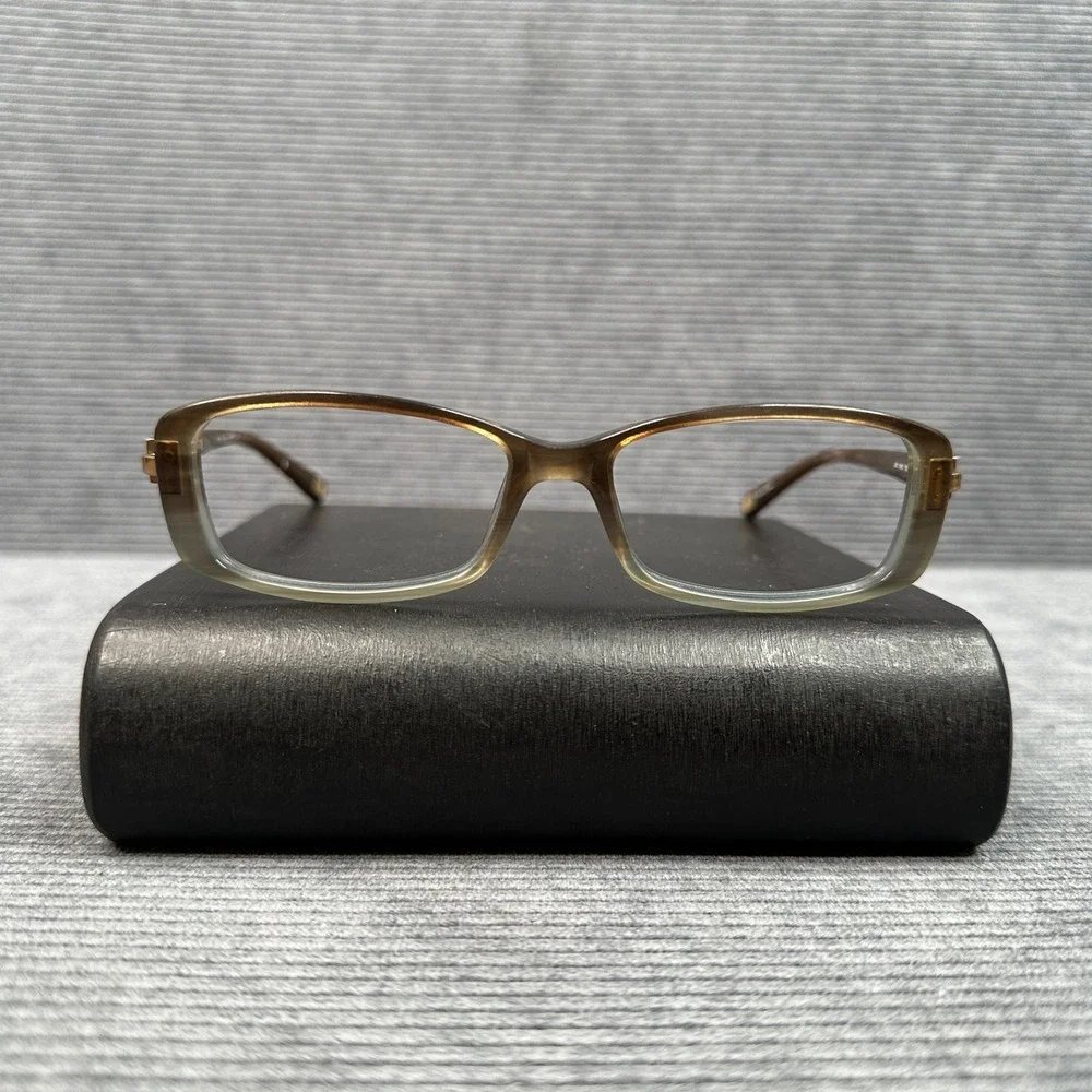 Liz Claiborne L393 0JKK‎ Brown Ombre Rectangular Y2k Eyeglasses Frames 130mm